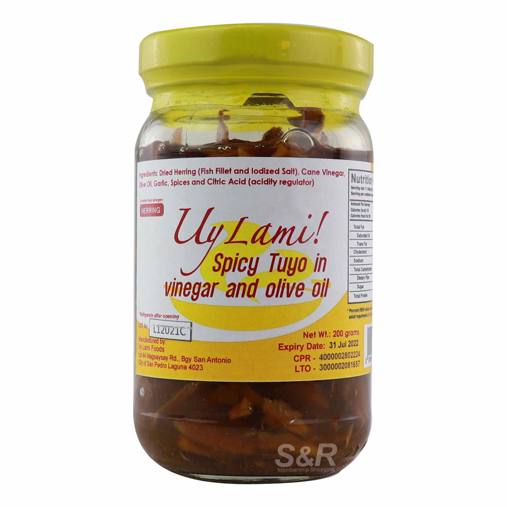 Uy Lami! Spicy Tuyo in Vinegar and Olive Oil 200g